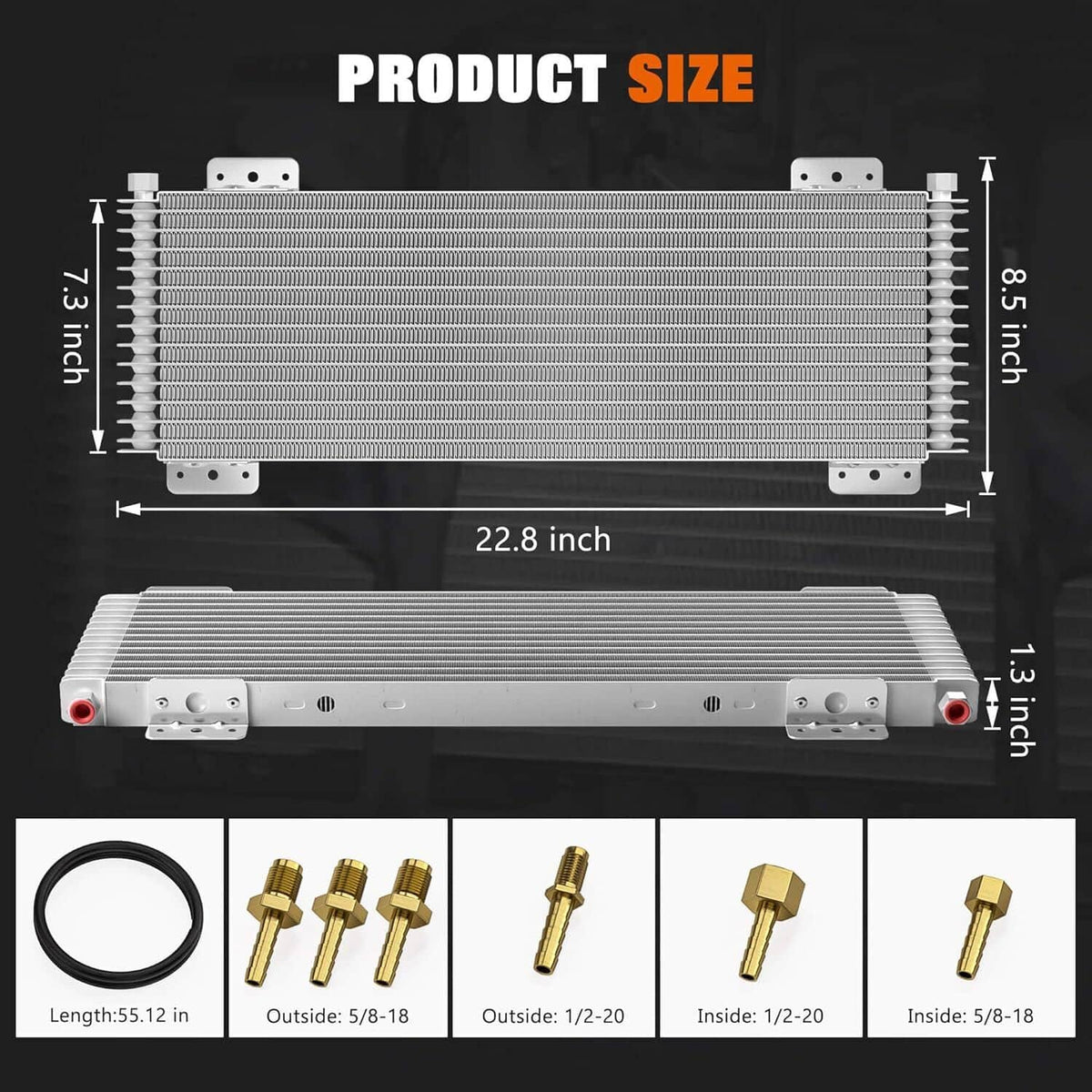 Solidspare LPD47391 For Tru-Cool 40,000 40k GVW Transmission Oil Cooler Low-Pressure Drop