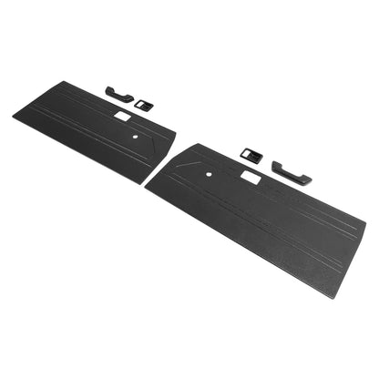 Solid Spare Fit 84-87 Toyota Pickup Truck Interior Door Panels Center Section Black ABS