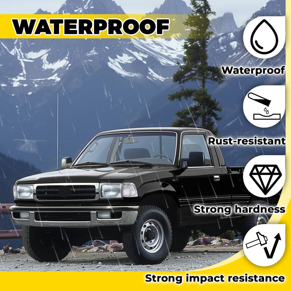 Solid Spare Pair Clear Lens Front Corner Lights Lamps For Toyota Pickup Truck 2WD 1992-1995