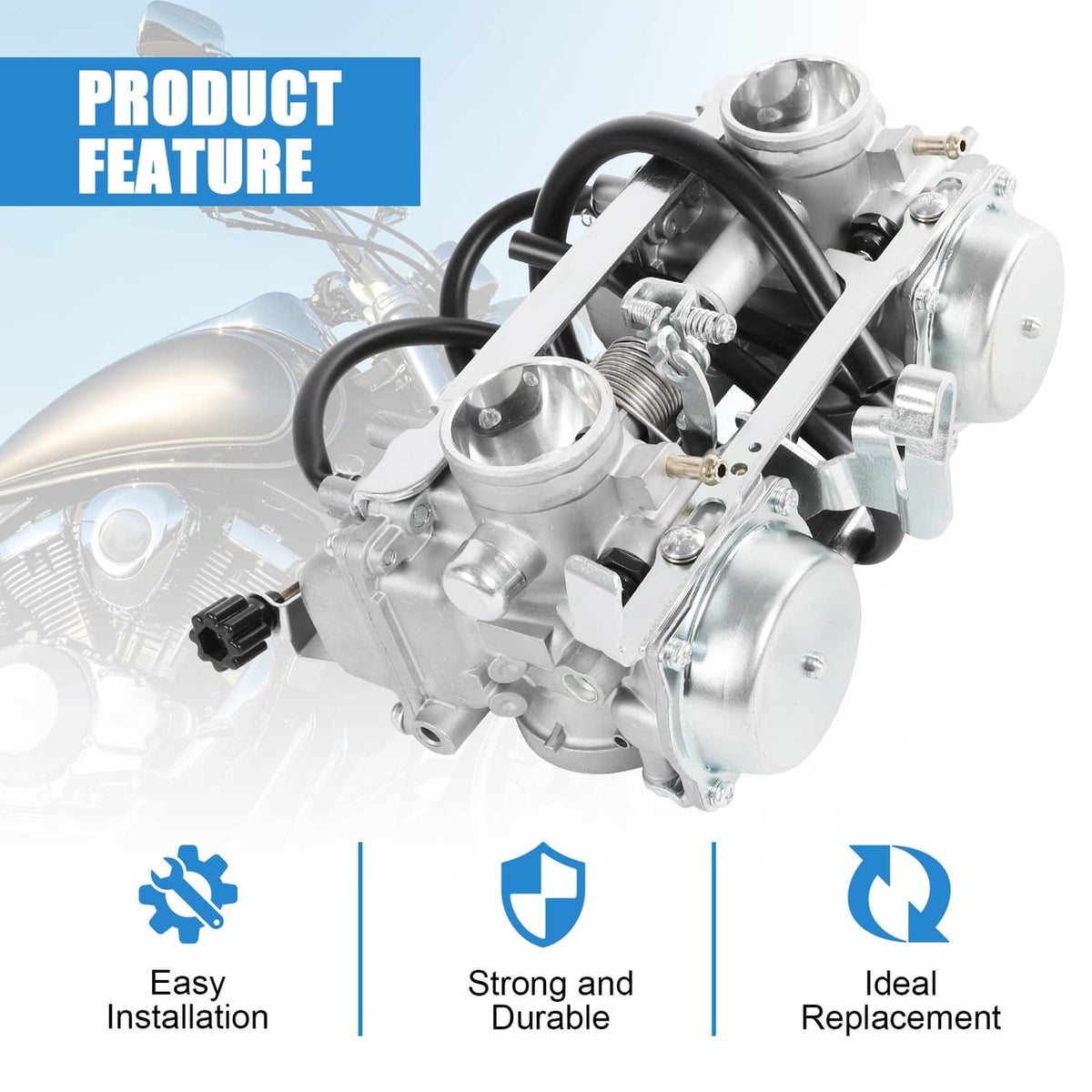 Solidspare Carburetor Carb For 1996-2009 Kawasaki Vulcan 500 LTD EN500C 15003-1235
