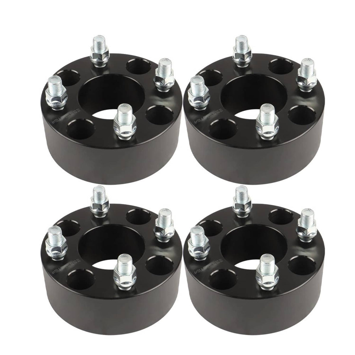 Solidspare 2" 4x4 Wheel Spacers For Golf Cart  GO Club Car 1/2"x20 Studs 4Pc Black ATV