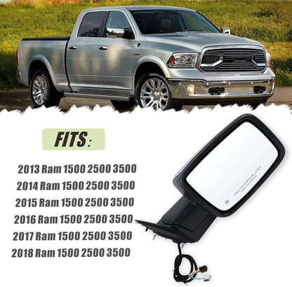 Solidspare For 2013-19 Dodge Ram 1500 Chrome Power Folding Heated Right Mirror & LED Signal
