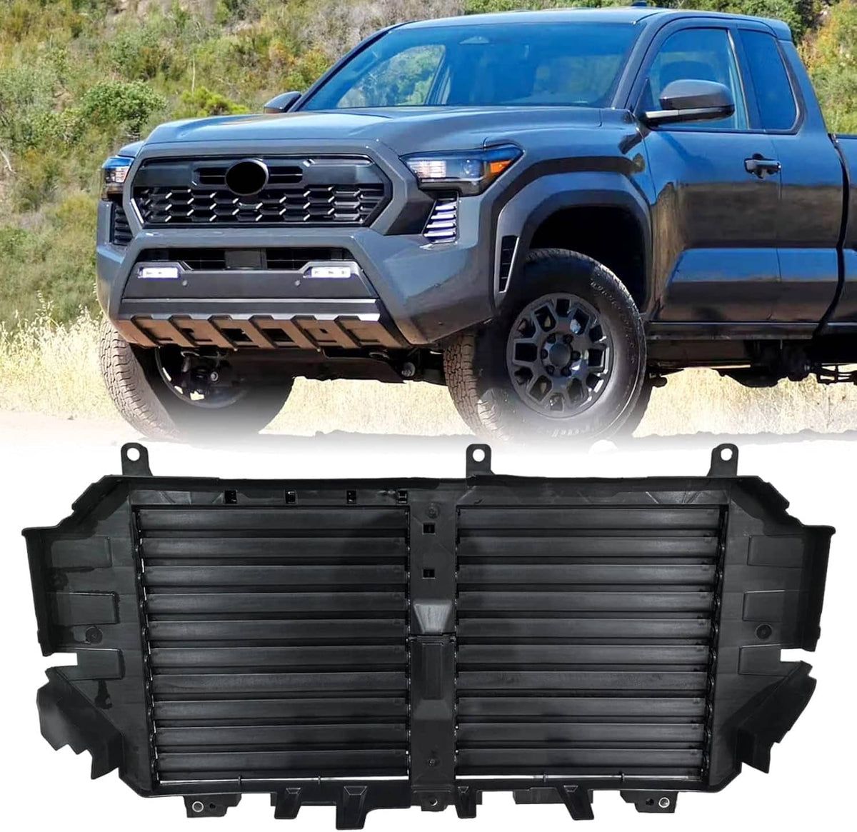 Solidspare Grille Shutter Active Air Grill Louver w/ Motor For 2024-26 Toyota Tacoma Grille