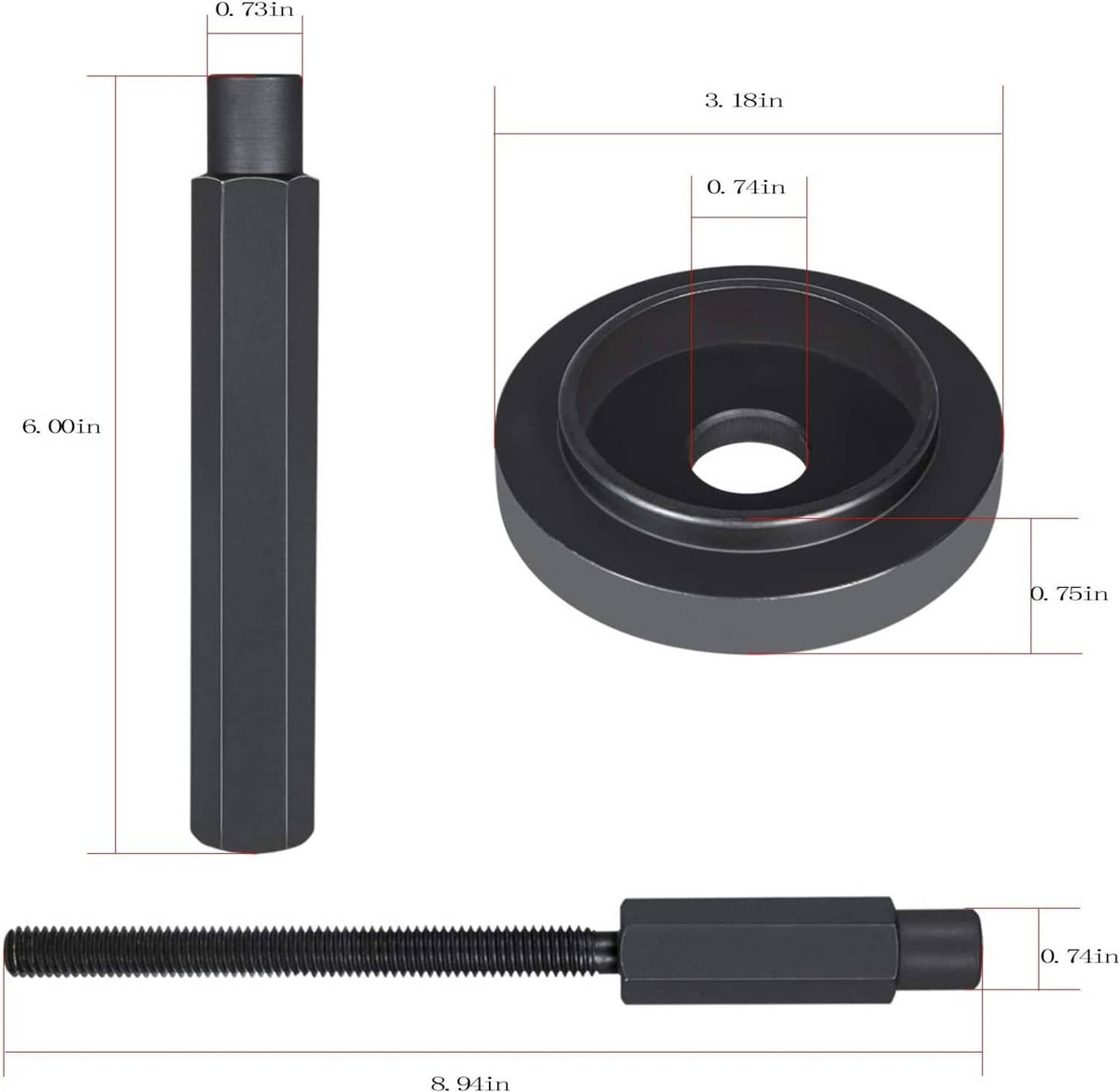 Solid Spare 8885B Inner Axle Seal Installer Set for Chrysler/Dodge/Jeep Ram Truck 1500 2500