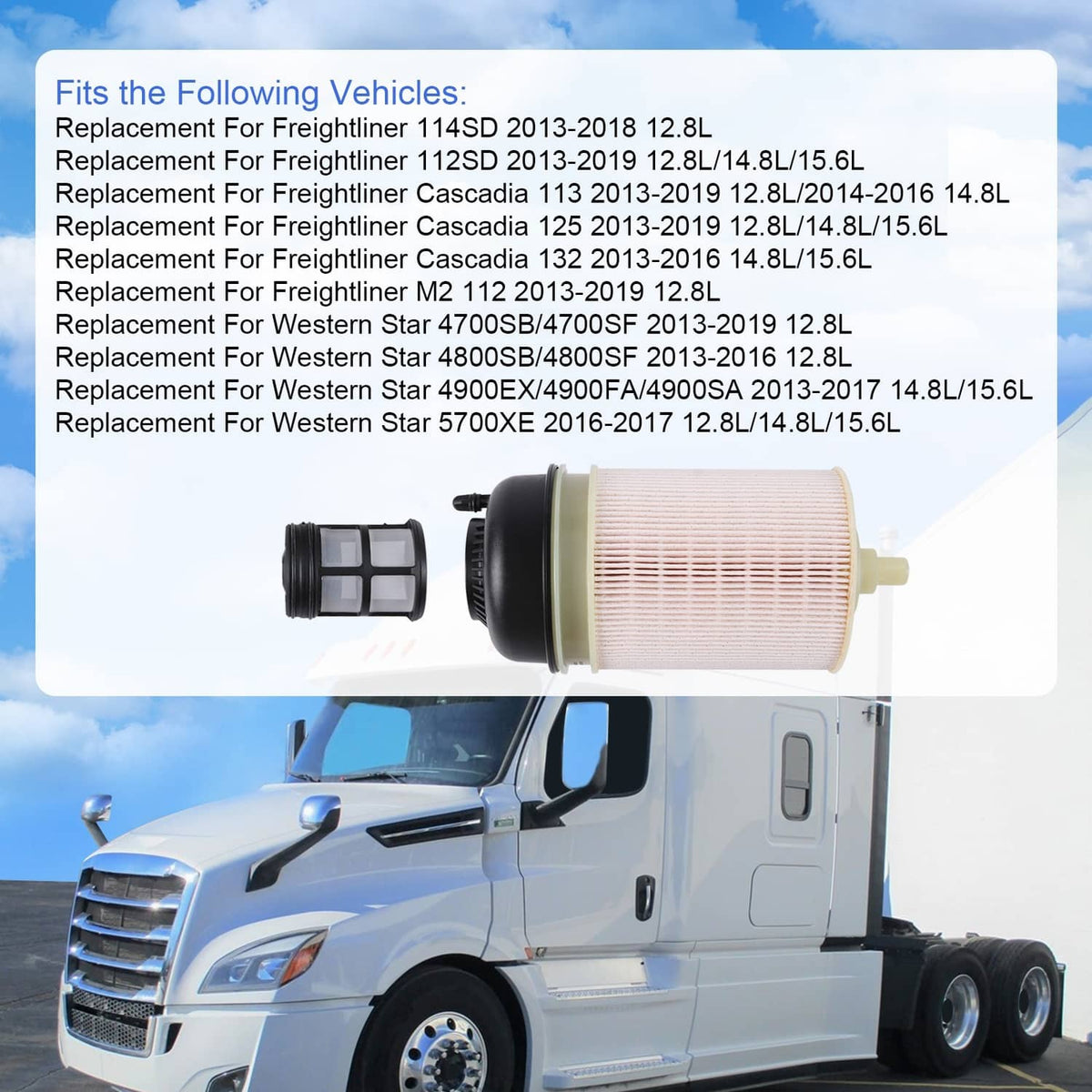 Solidspare For Freightliner Cascadia DD13 DD15 DD16 PF9908 Fuel Filter & Oil Filter P551005