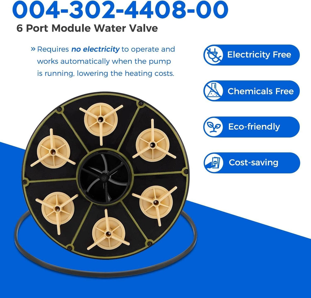 Solidspare 6-Port Module with Valve Shell O-Ring for Paramount Water Valve 004-302-4408-00