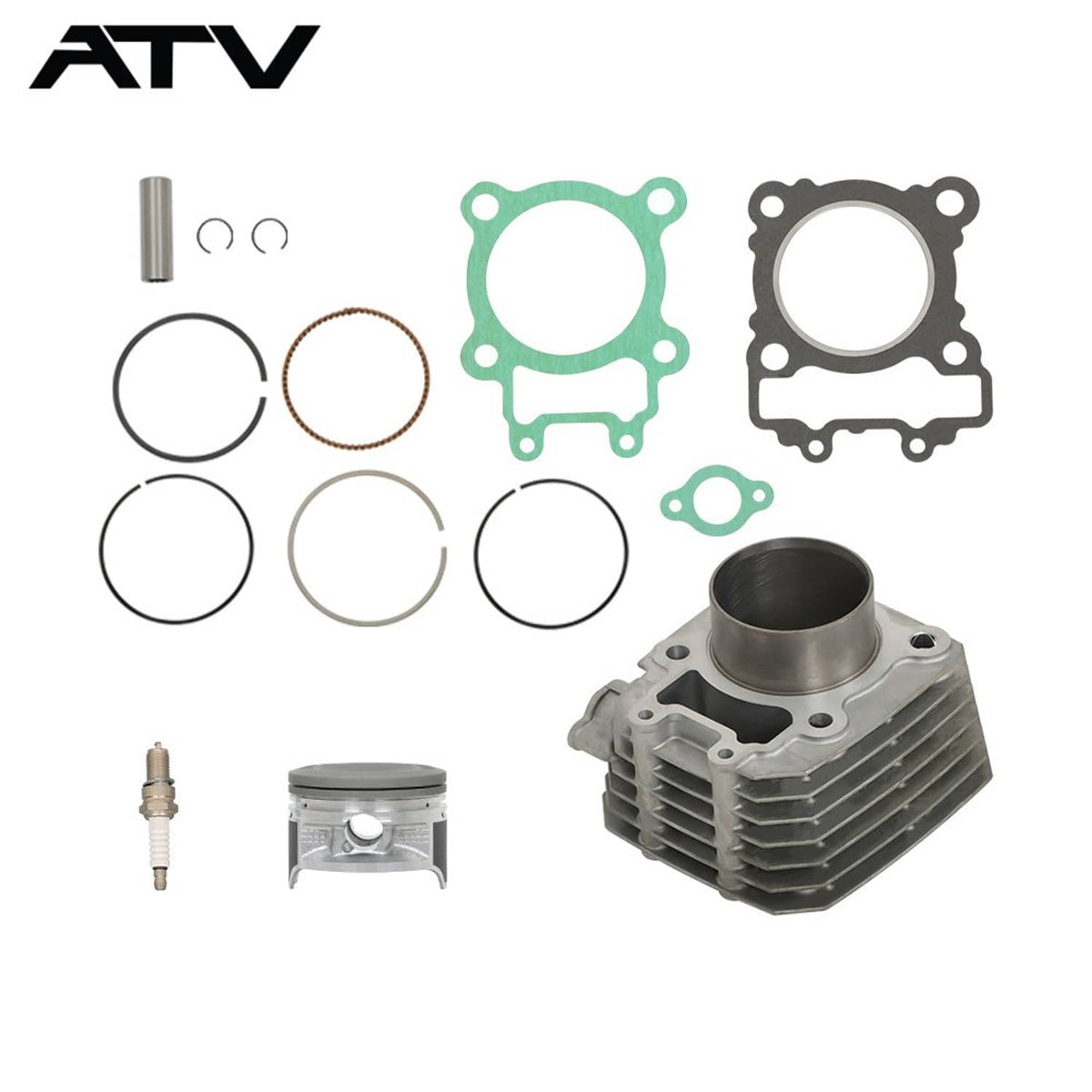 Solidspare For Kawasaki Bayou KLF 250 Cylinder Jug w/ New Piston & Top End Kit 2003-2010 11