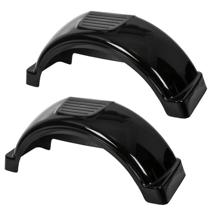 Solidspare LH & RH Trailer Fenders W/ 13" Diameter Wheels For Single-axle Trailers