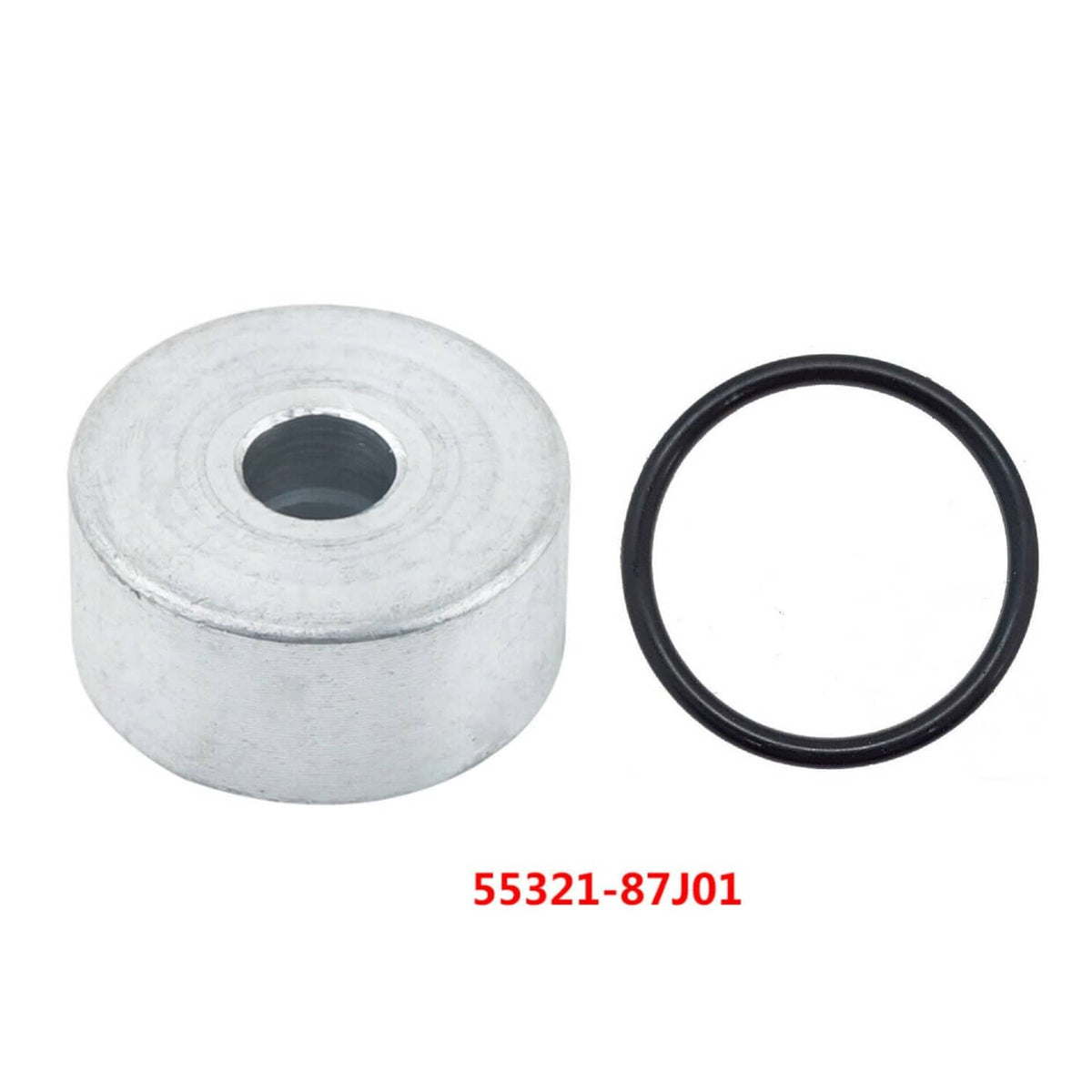 Solid Spare Round Zinc Anode 55321-87J01 For Suzuki Outboard 4-Stroke W/O-Ring 09280-22019