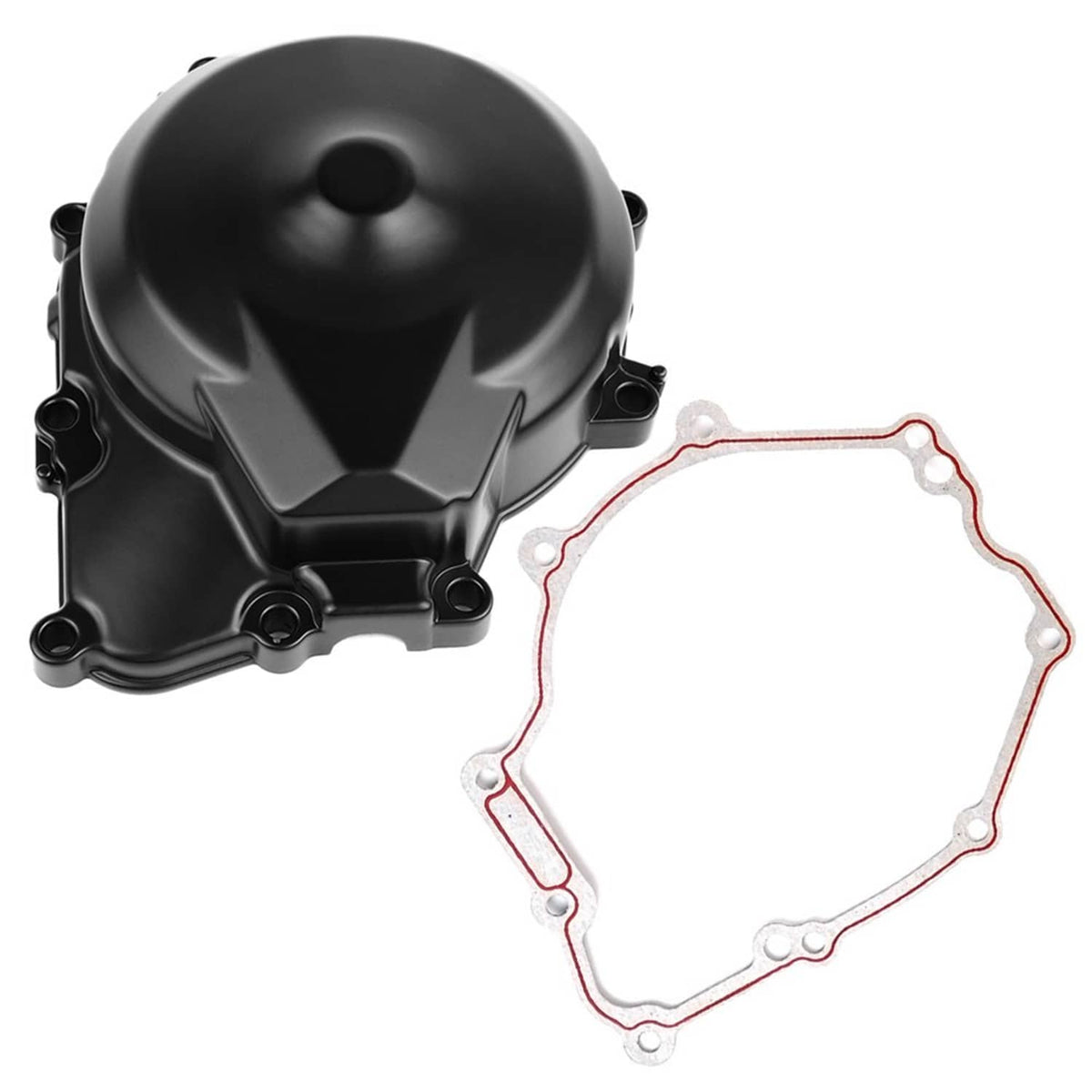 Solidspare Black Left Engine Stator Cover Crankcase with Gasket Fit For Yamaha YZF R6 06-22