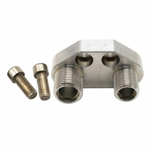 Solid Spare Aluminum Alloy AC Compressor Adapter Fitting with Nuts for Sanden SD7B10 7176