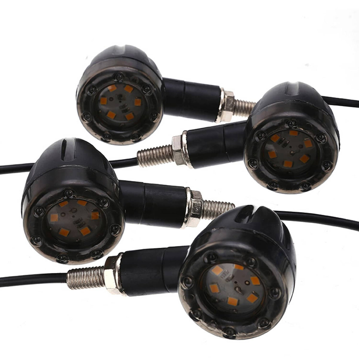 Solidspare For Sports Motorcycle Dirt Bike Light Blinker 4x Turn Signal LED Indicators Dual