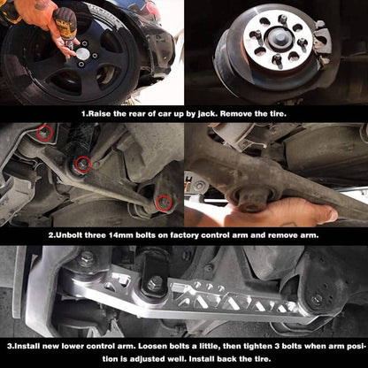 Solidspare Silver Pair Rear Lower Control Arm for 88-95 Honda Civic CRX 94-01 Acura Integra