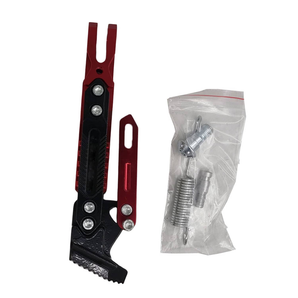 Solidspare US Adjustable Motorcycle Side Stands Kickstand Holder Aluminum Alloy CNC Black