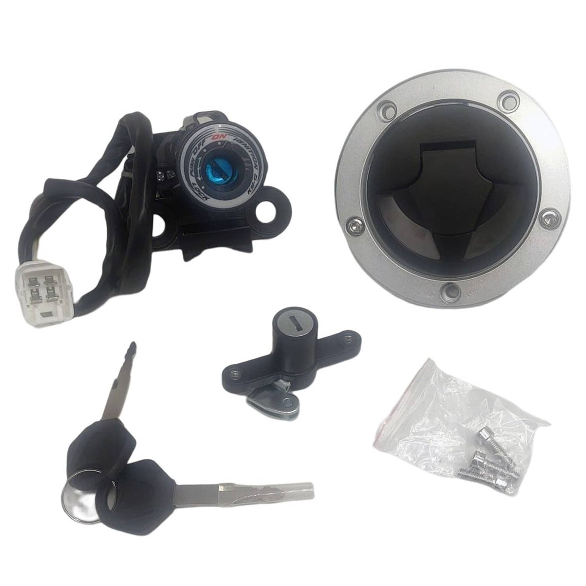 Solidspare Ignition Switch Gas Fuel Tank Cap For Kawasaki Ninja 650/EX650 2013-2016