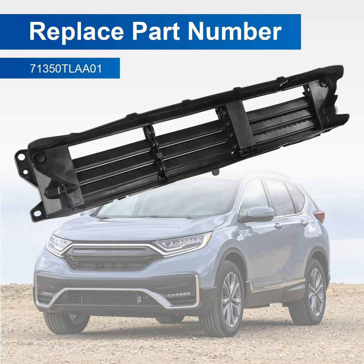 Solidspare Lower Active Grille Shutter With Motor For 2017-2020 Honda CR-V 71350TLAA01