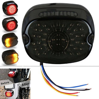 Solidspare Smoke LED Tail Light Brake Rear for Harley Road King Electra Glide Tour Dyna FXR
