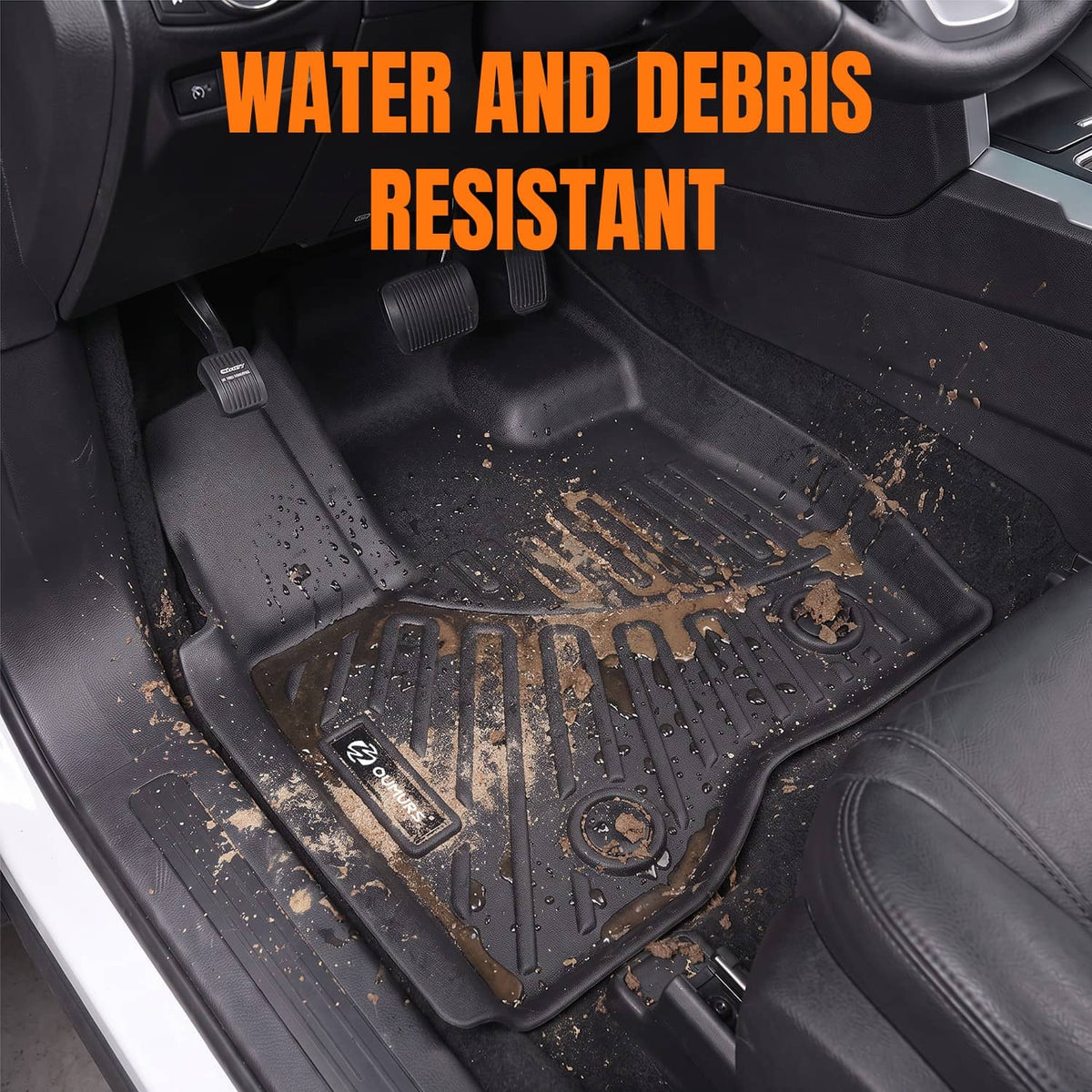 Solidspare For 2011-2014 Ford Explorer Bench Seating TPE All Weather 3 Rows Floor Mats Set