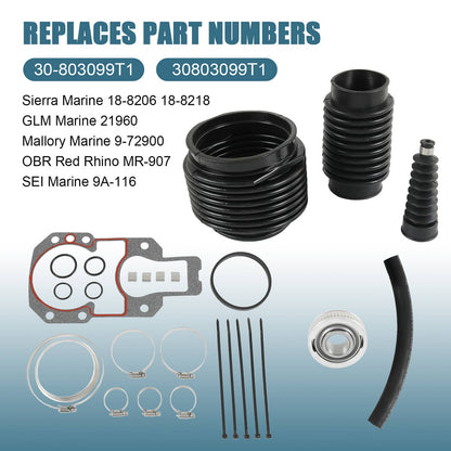 Solidspare FOR MERCRUISER ALPHA ONE 1 GEN 2 TRANSOM BELLOWS REPAIR RESEAL KIT 30-803099T1