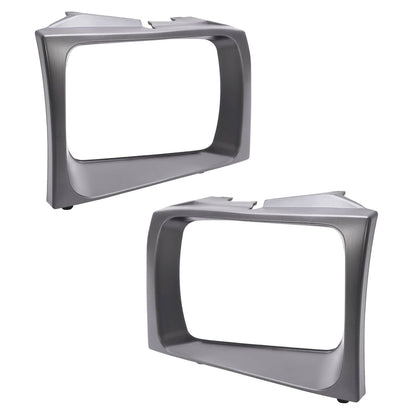 Solid Spare 2PCS Headlight Door Set Bezel For Ford Super Duty F250 F350 F450 F550 1999-2004
