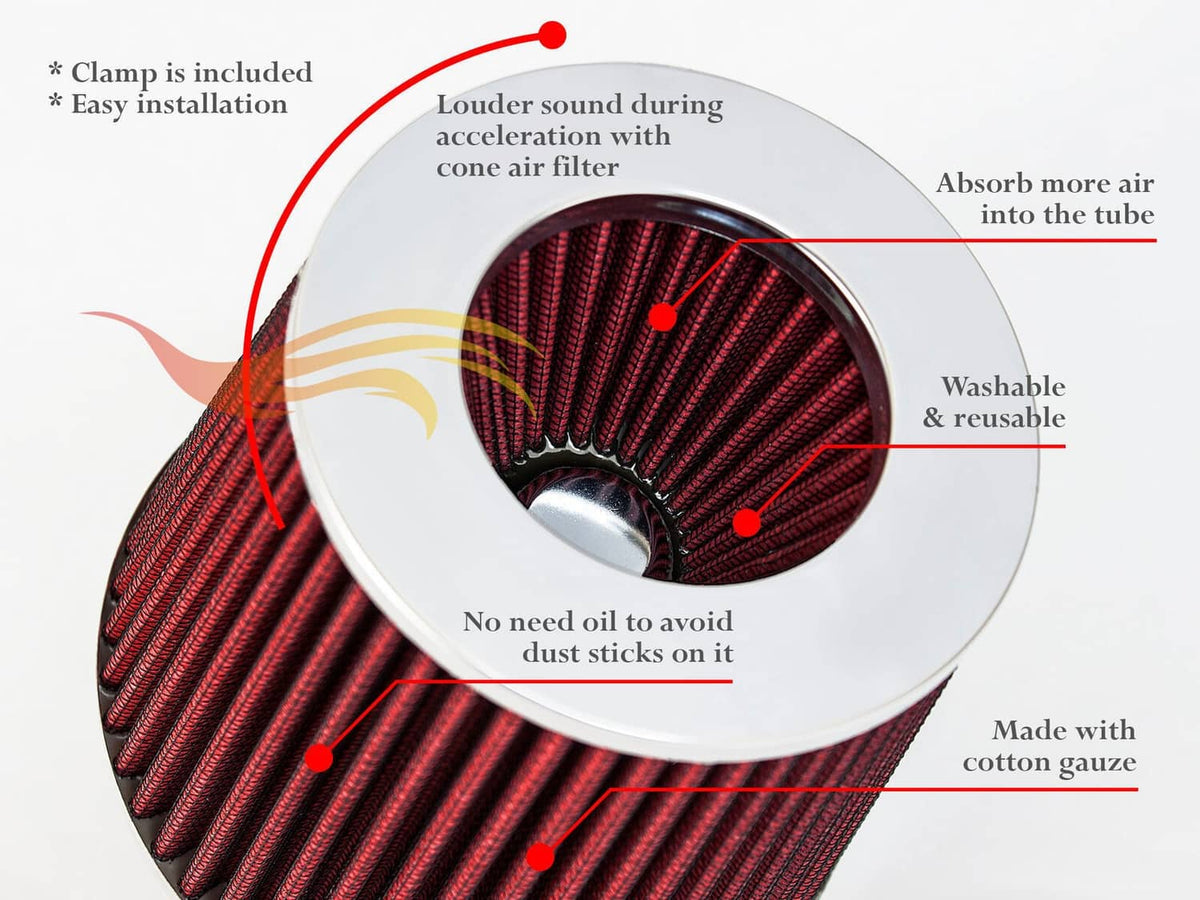 Solidspare 4" Heat Shield Cold Air Intake Set For 2005-2010 Dodge SRT-8 5.7L 6.1L V8 Engine