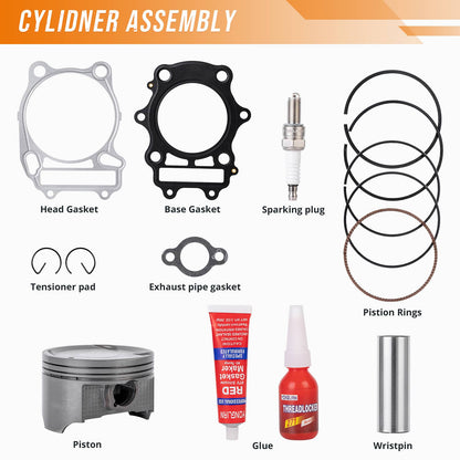 Solidspare For Suzuki Eiger 400 NEW Cylinder Piston Gasket Top End Rebuild Kit ATV 2002-07