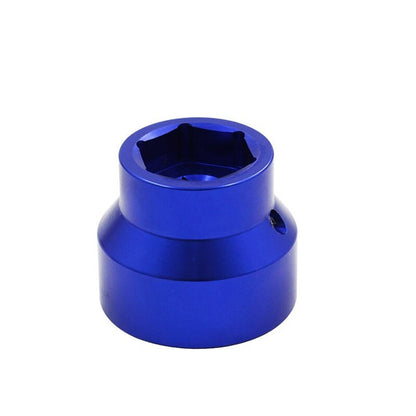 Solid Spare Oil Filter Socket 24mm / 36mm For 6.0L / 6.4L Ford Powerstroke Diesel 03-10 Blue