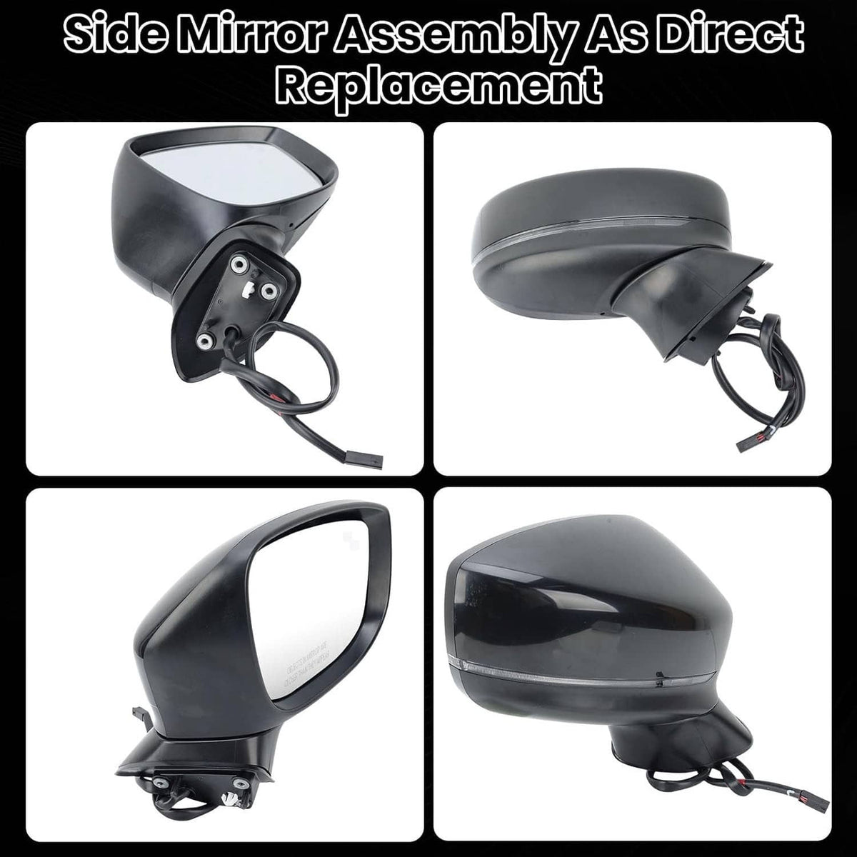 Solidspare Passenger Side Mirror w/BSM Power Turn Signal Light For 2017-2024 Mazda CX-5