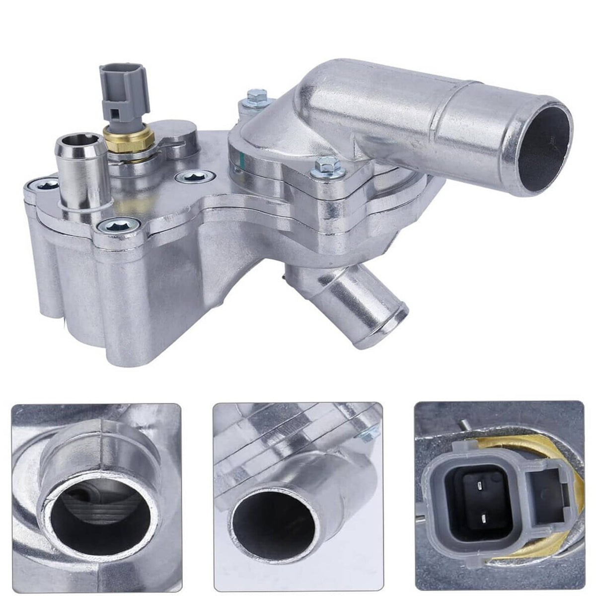 Solidspare Aluminum Alloy Thermostat Housing for 2005-2010 Ford Mustang 4.0L 5R3Z8592BA