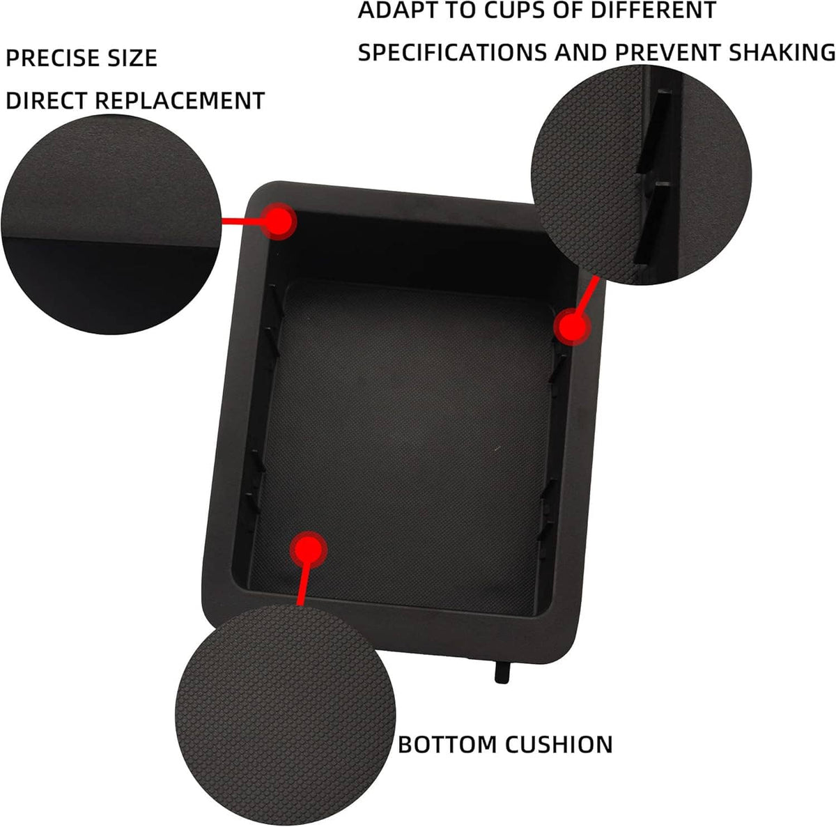 Solidspare Center Console Tray Cup Holder Bezel For 2007-2014 Chevrolet Chevy GMC 22860866