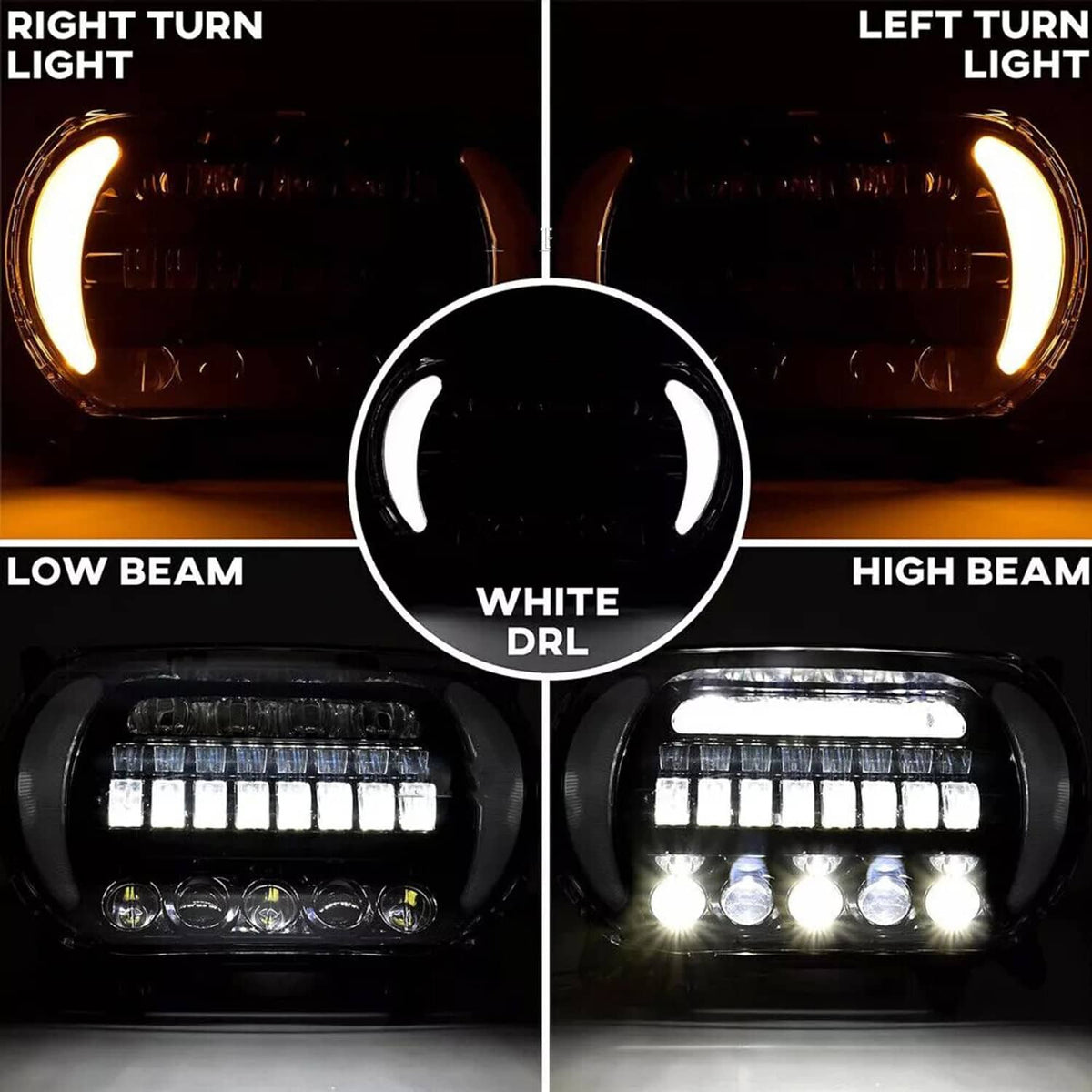 Solidspare Plug&Play For Harley Road Glide 2015-2024 LED Headlight DRL with High/Low Beam