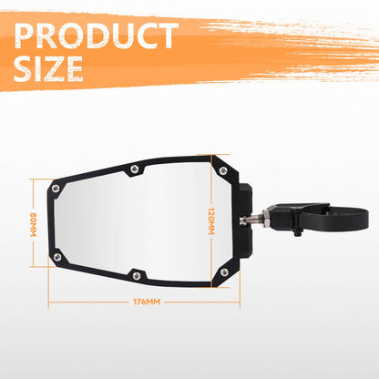 Solidspare 1.5"-2" UTV Rear View Side Mirrors For Polaris RZR Can-Am Yamaha Kawasaki Mule