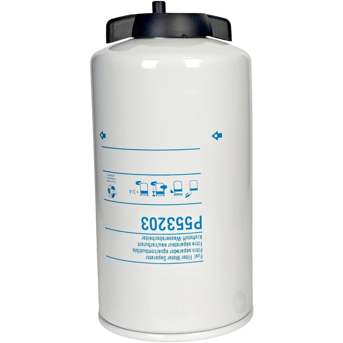Solid Spare P553203 Fuel Filter Water Separator Spin-On Twist Drain 3 Micron for FWS-3003