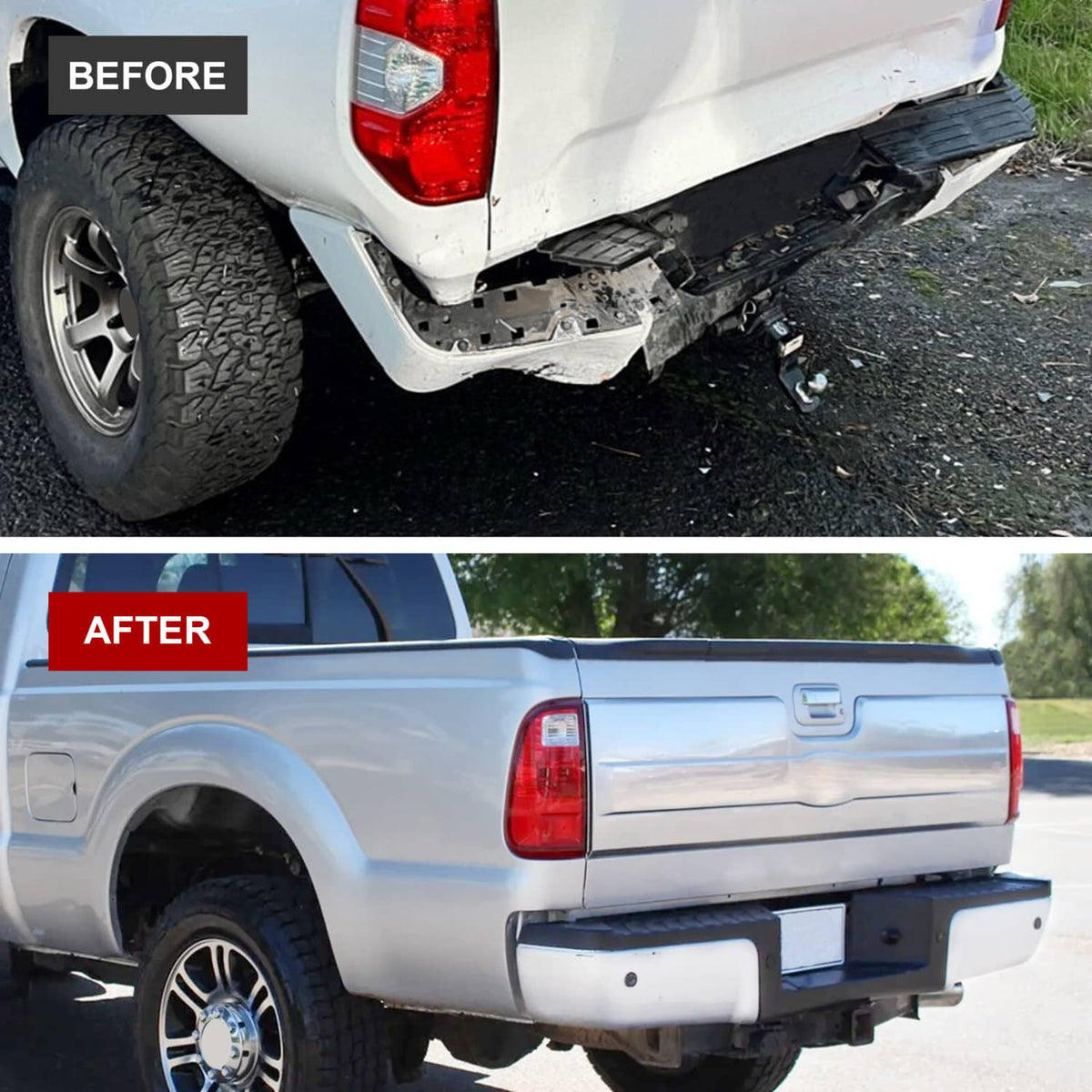Solidspare For 2008-2016 Ford F250 F350 Super Duty Rear Step Bumper Assembly w/ Sensor Hole
