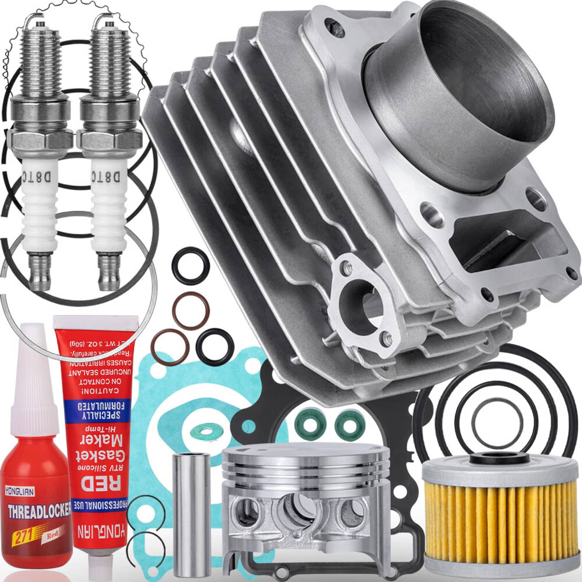 Solidspare For 1988-00 Honda TRX 300 Fourtrax FW Cylinder Top End Rebuild Kit 12000-HC4-000