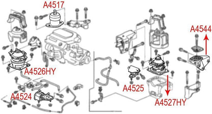 Solidspare 6PCS Engine Motor & Transmission Mount Set For 2003-2007 Honda Accord 2.4L Auto