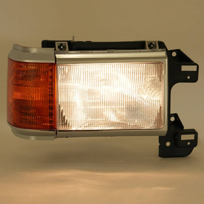 Solid Spare For 1987-1991 1990 Ford F150 F250 Bronco Truck Headlights Chrome Trim Headlamps