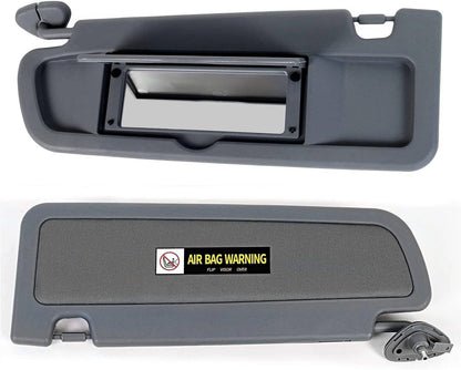 Solidspare Sun Visor Dark Gray Pair For 2006-2011 Honda Civic Visors Left & Right Visor Set