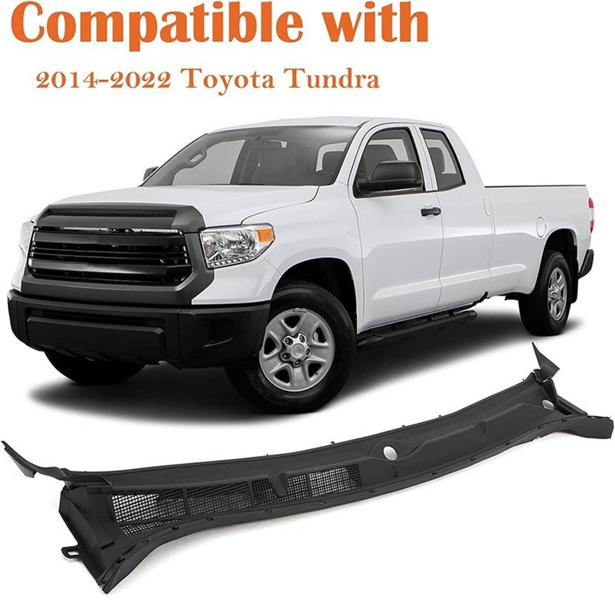 Solidspare Windshield Wiper Cowl Grille Vent Panel For 2014-2021 Toyota Tundra 557000C040
