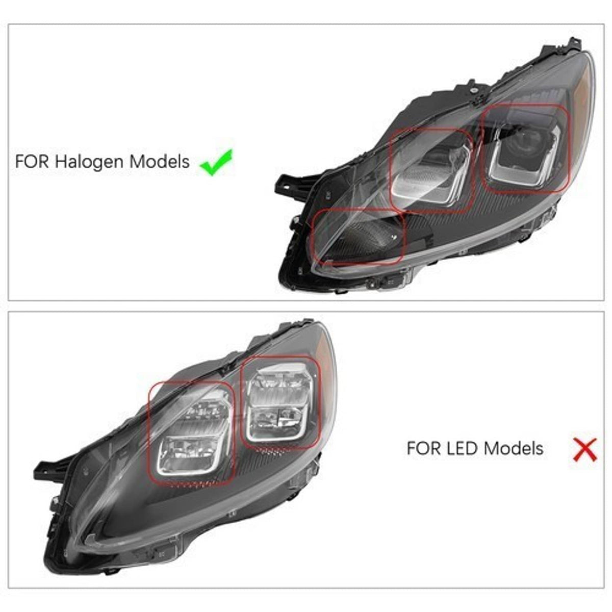 Solidspare Halogen Headlight Headlamp with Bulb Right Side For 2020-2022 Ford Escape S/SE