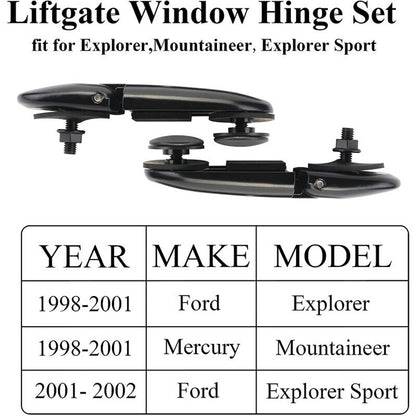Solidspare Pair Rear Back Door Tail Gate Glass Window Hatch Hinge For Ford Explorer Sport