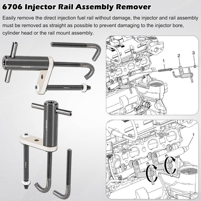 Solidspare 6706 Fuel Injector Rail Assembly Remover Tool EN-49248 For Chevy GMC Cadillac GM