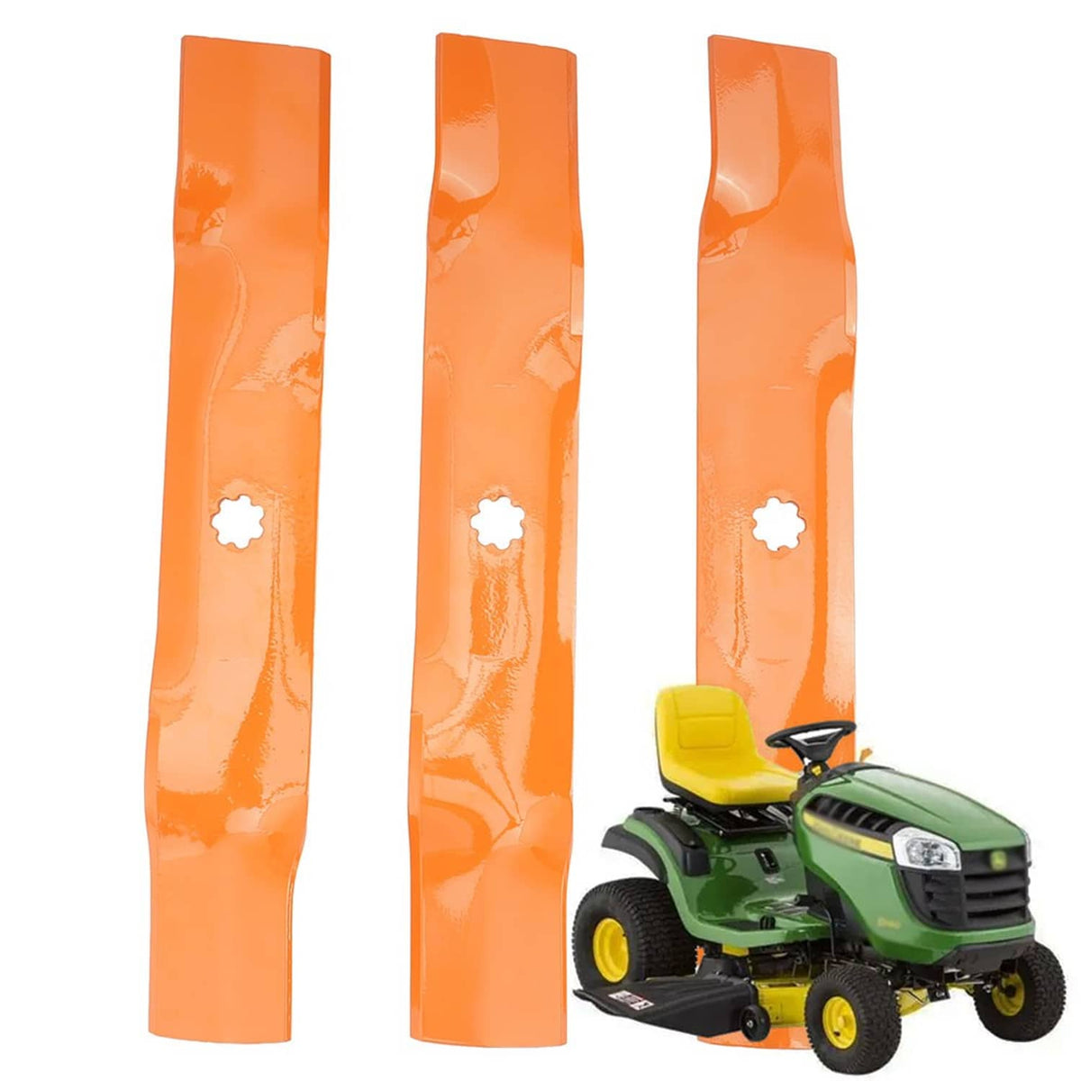 Solidspare 3 Deck Blades GY20852 GX21784 For John Deere 145 155C D140 D150 D160 LA130 LA140