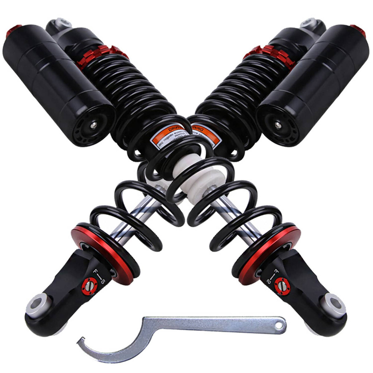 Solidspare Pair 425mm 16.75" Front Air Shock Absorber for Yamaha Raptor 660 660R 700 700R