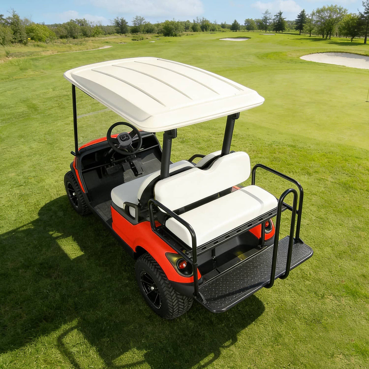 Solidspare White Seat Bottom Backrest Cushion Golf Cart For EZGO RXV,TXT,ST,ST Sport,Valor