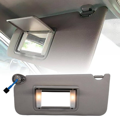 Solidspare Pair Gray Sun Visor w/ Light & Mirror For 2008-2017 Honda Accord 83280-TA5-A51ZA