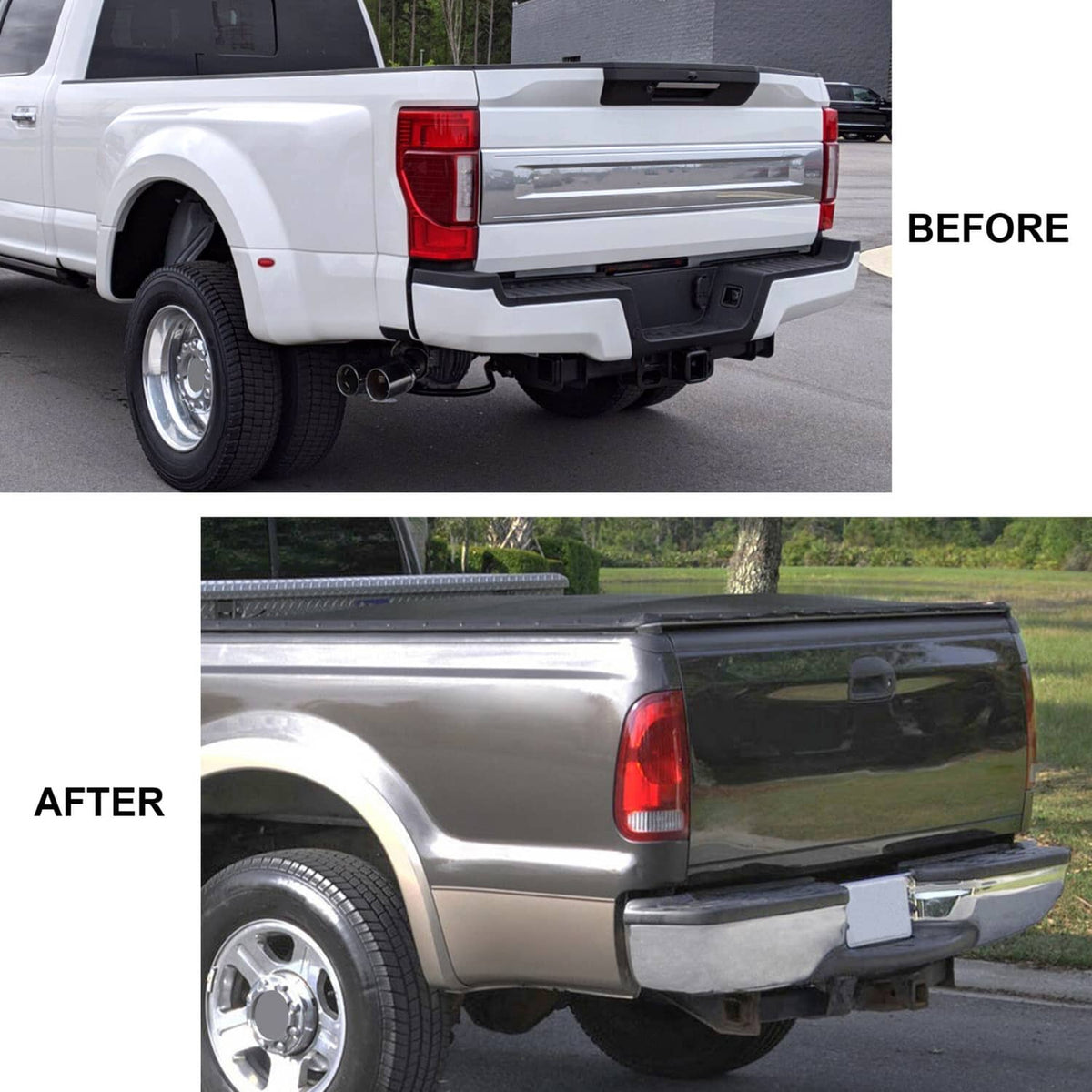 Solidspare Chrome Rear Step Bumper for 1999-2007 Ford F250 F350 Super Duty  W/O Sensor Hole