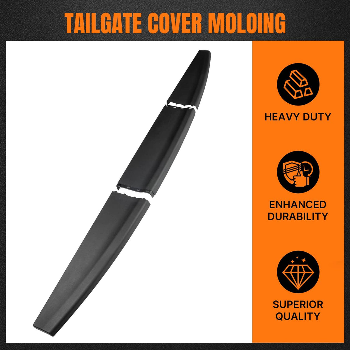 Solidspare Tailgate Molding Spoiler For Dodge Ram 1500 2009-2018 & 2500 3500 2010-2018