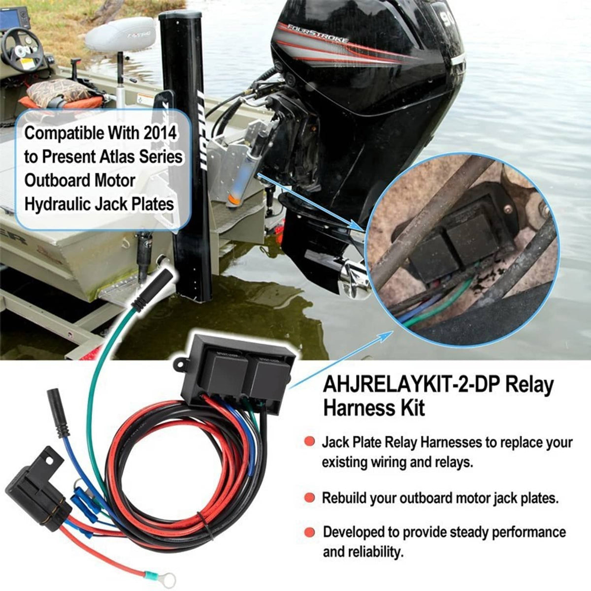 Solidspare For Atlas Replacement Marine Relay Harness Hydraulic Jack Plate AHJRELAYKIT-2-DP