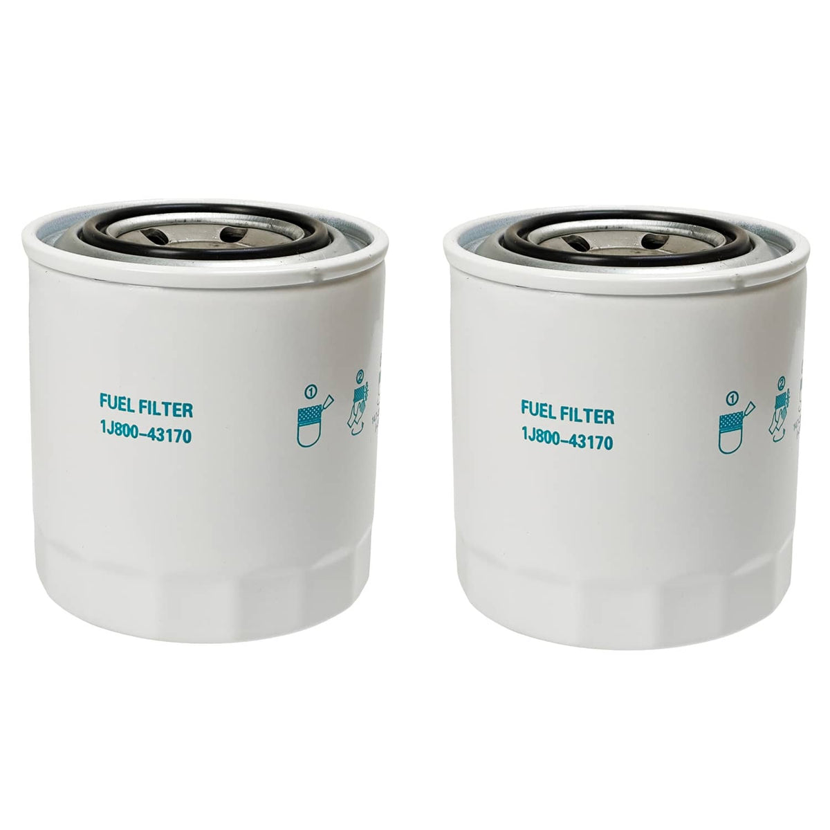 Solid Spare 1J800-43172 2X Fuel Filter 1J800-43170 for Kubota L M Series KX040-4CA Excavator